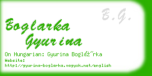 boglarka gyurina business card